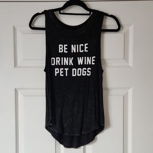 Black Sleeveless Dog Lover Tank Top